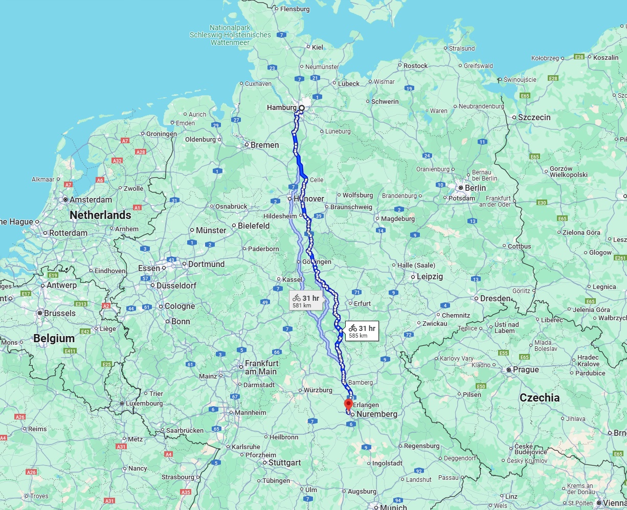 Anreise von Hamburg Zu Fürth Über 