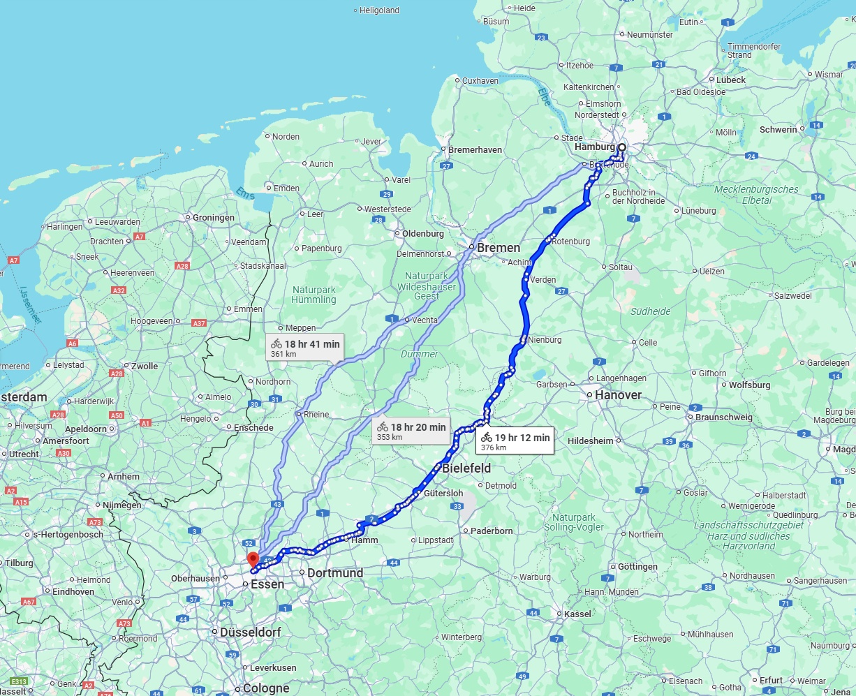 Anreise von Hamburg Zu Gelsenkirchen Über 