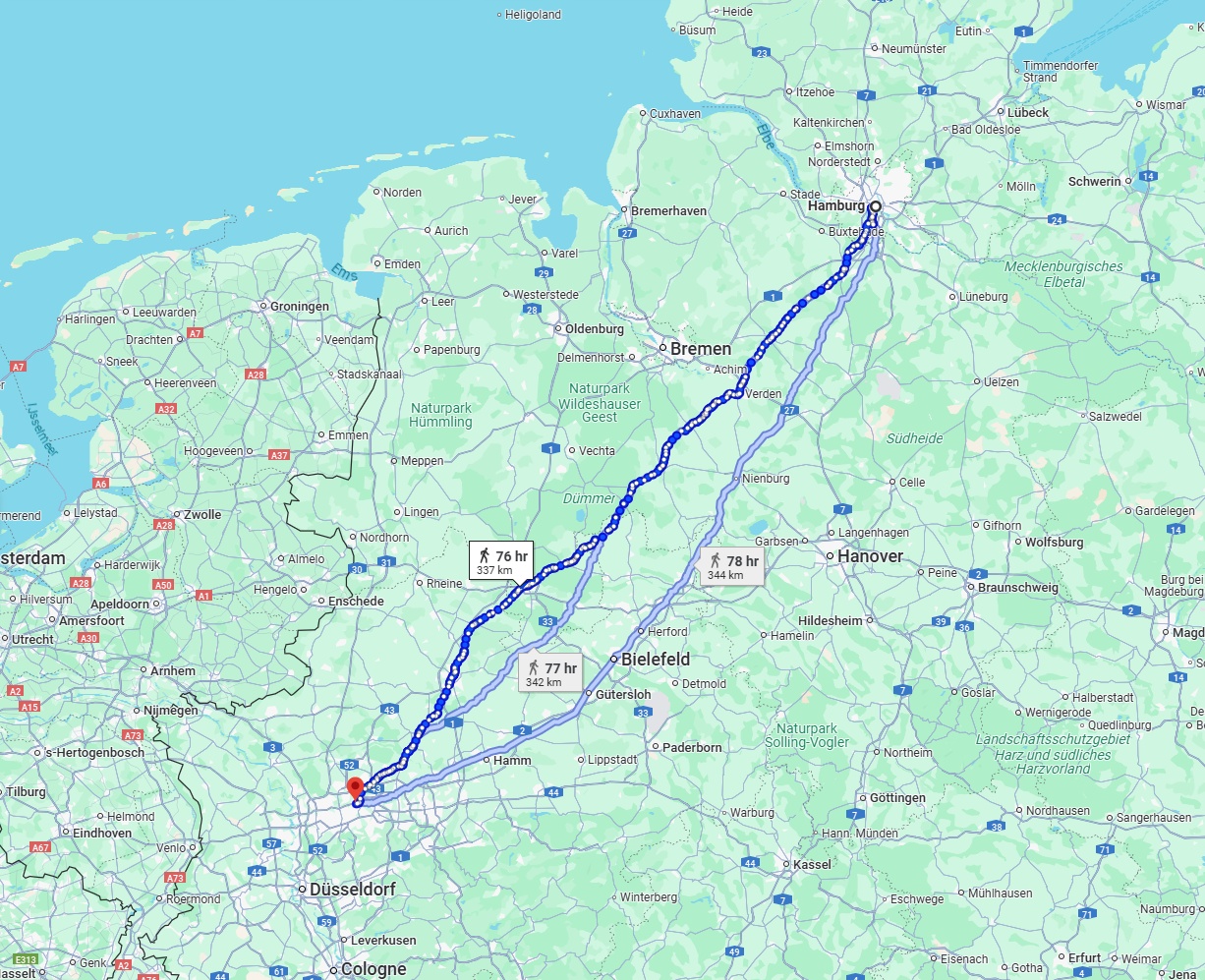 Anreise von Hamburg Zu Gelsenkirchen Über 