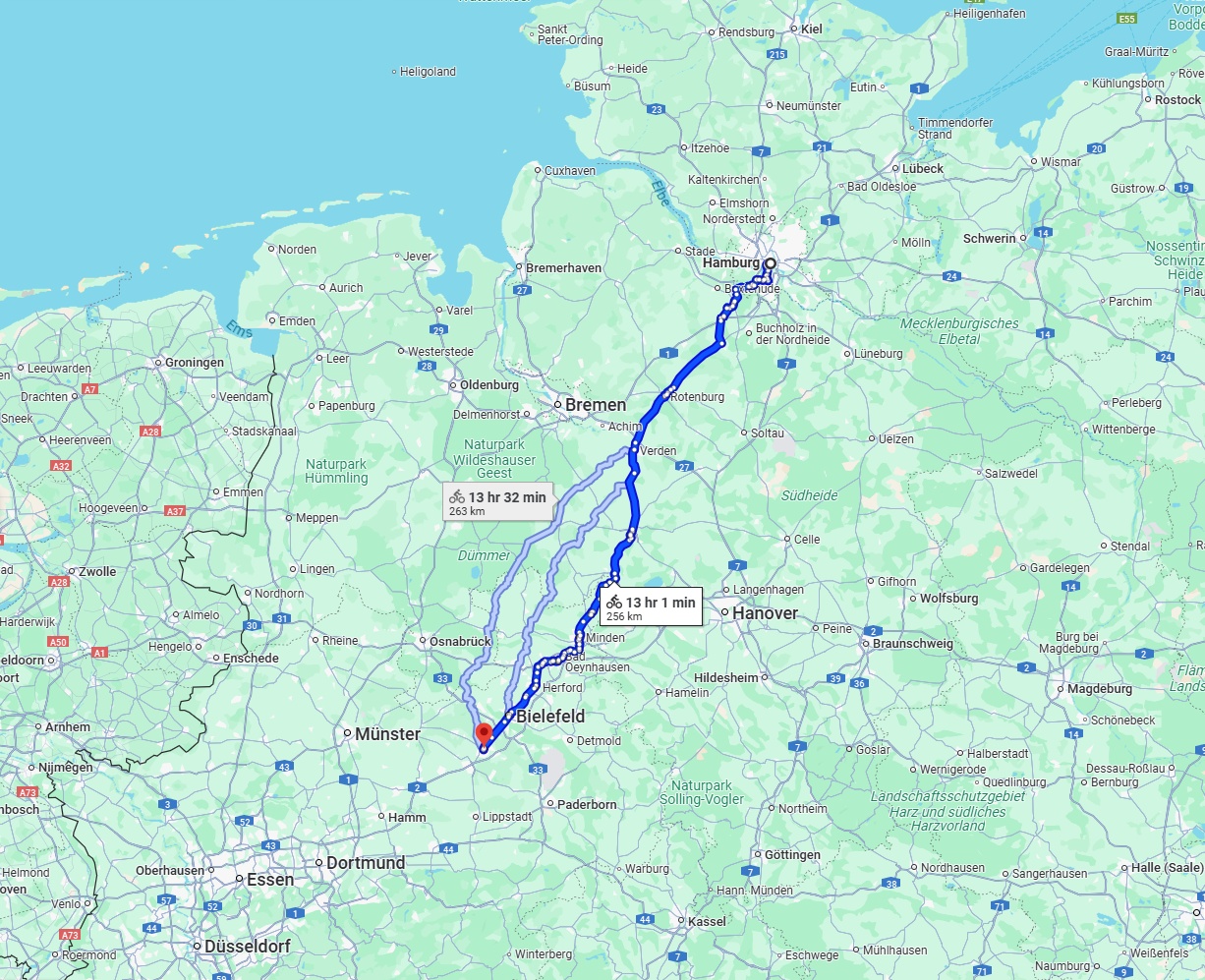 Anreise von Hamburg Zu Gütersloh Über 