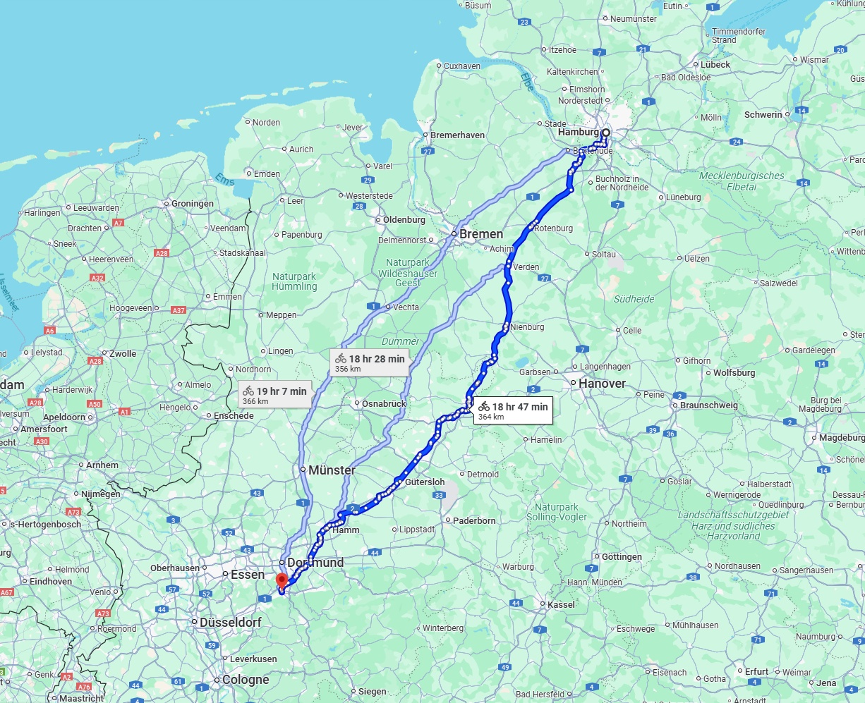 Anreise von Hamburg Zu Hagen Über 