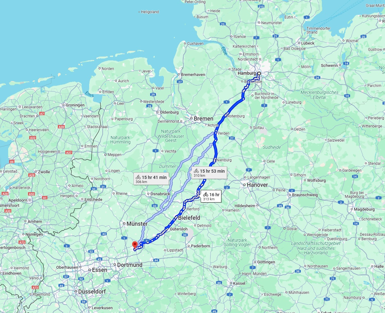 Anreise von Hamburg Zu Hamm Über 