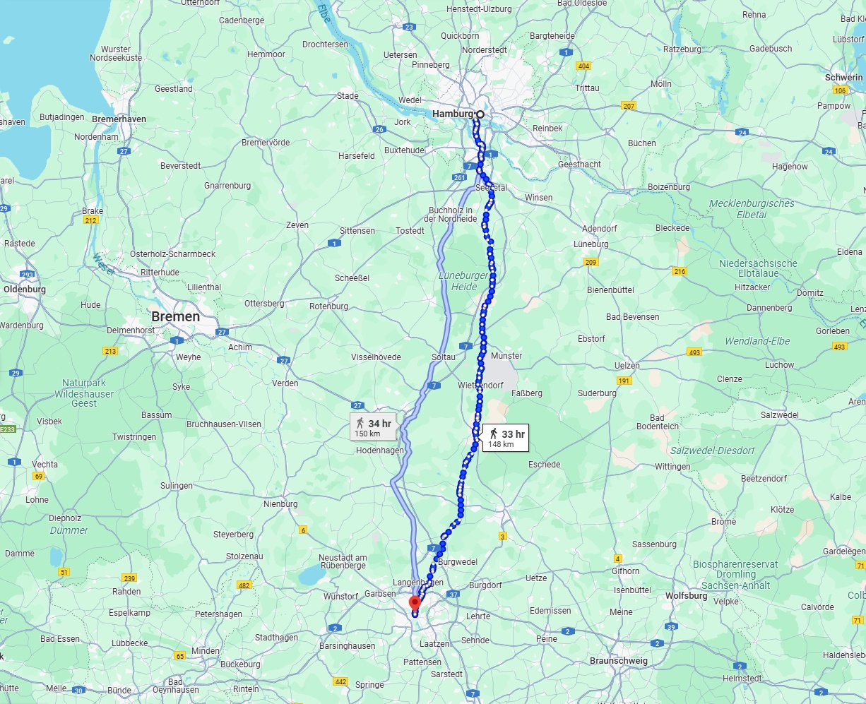 Anreise von Hamburg Zu Hannover Über 