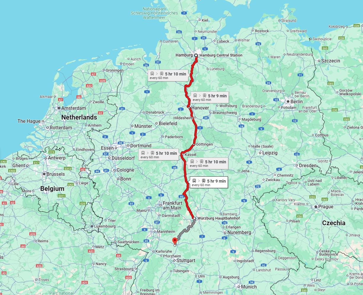 Anreise von Hamburg Zu Heilbronn Über 