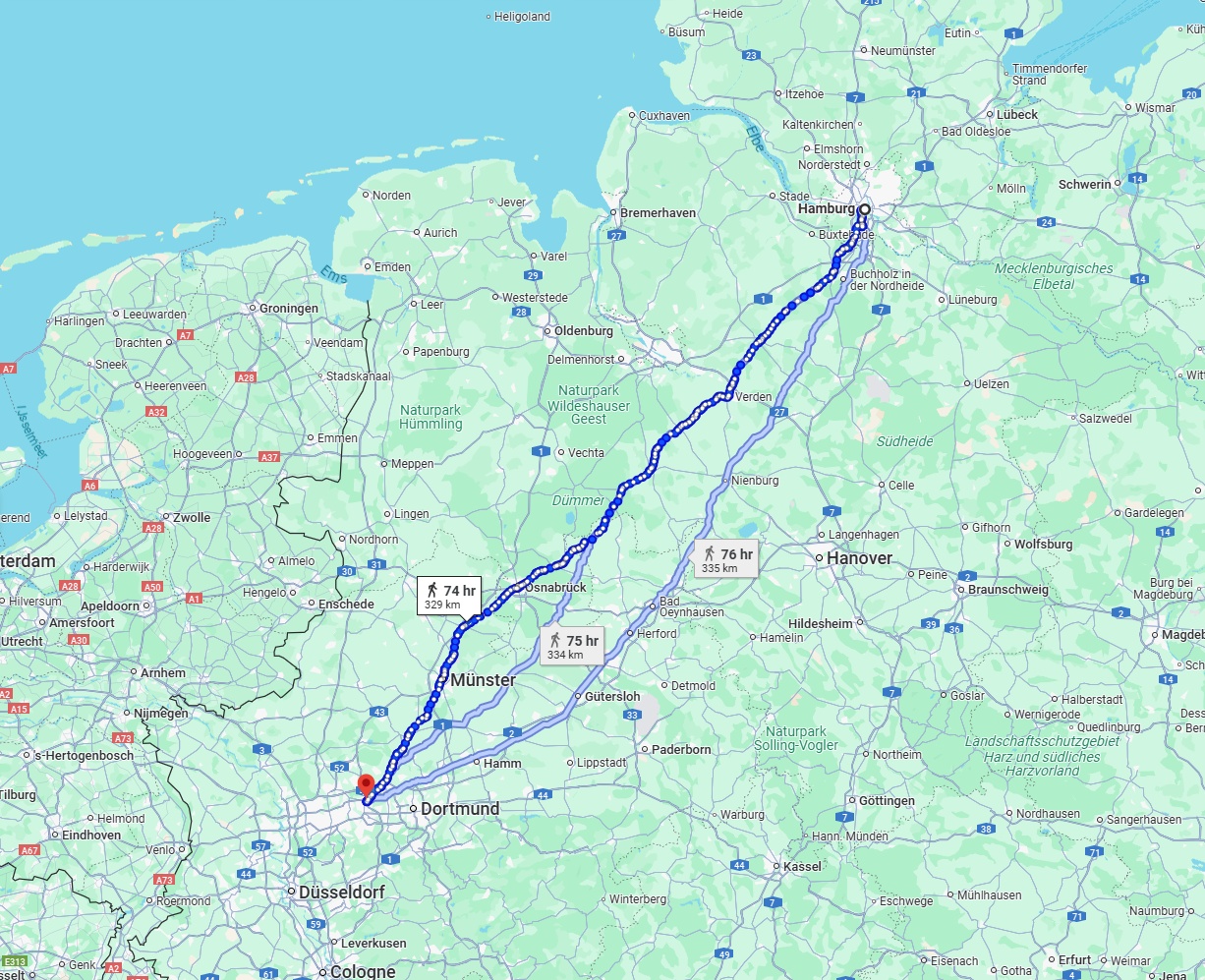 Anreise von Hamburg Zu Herne Über 