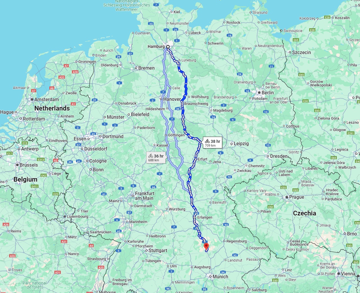 Anreise von Hamburg Zu Ingolstadt Über 