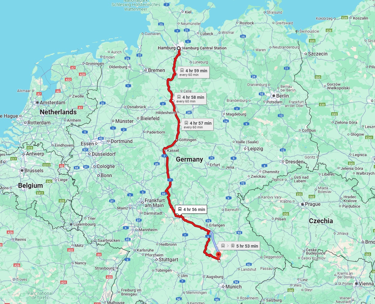 Anreise von Hamburg Zu Ingolstadt Über 