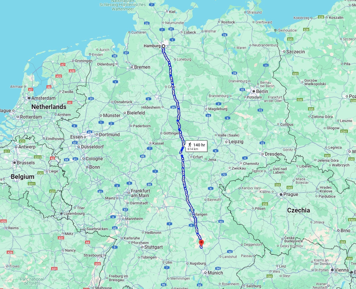 Anreise von Hamburg Zu Ingolstadt Über 