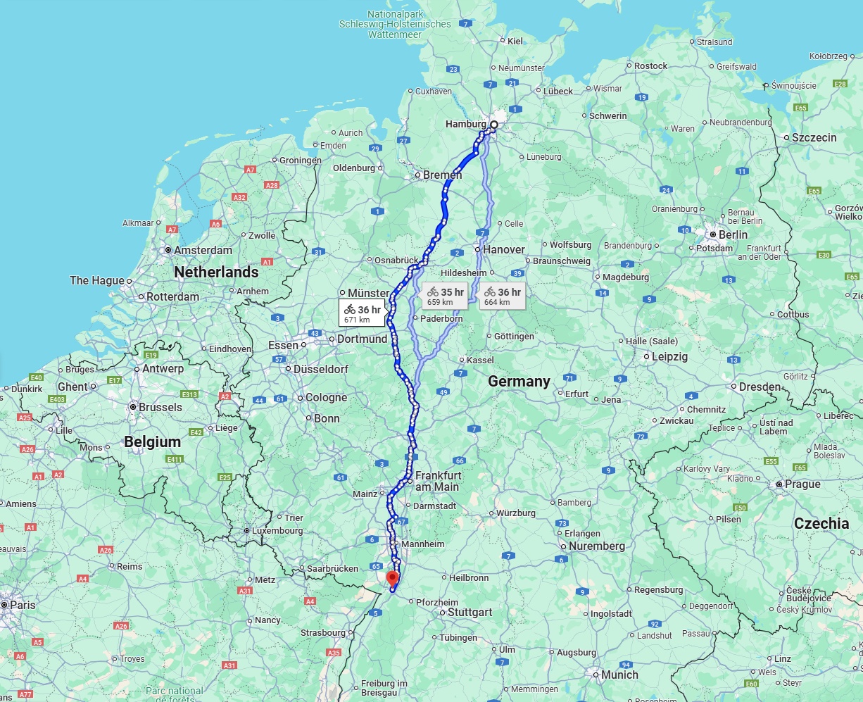 Anreise von Hamburg Zu Karlsruhe Über 