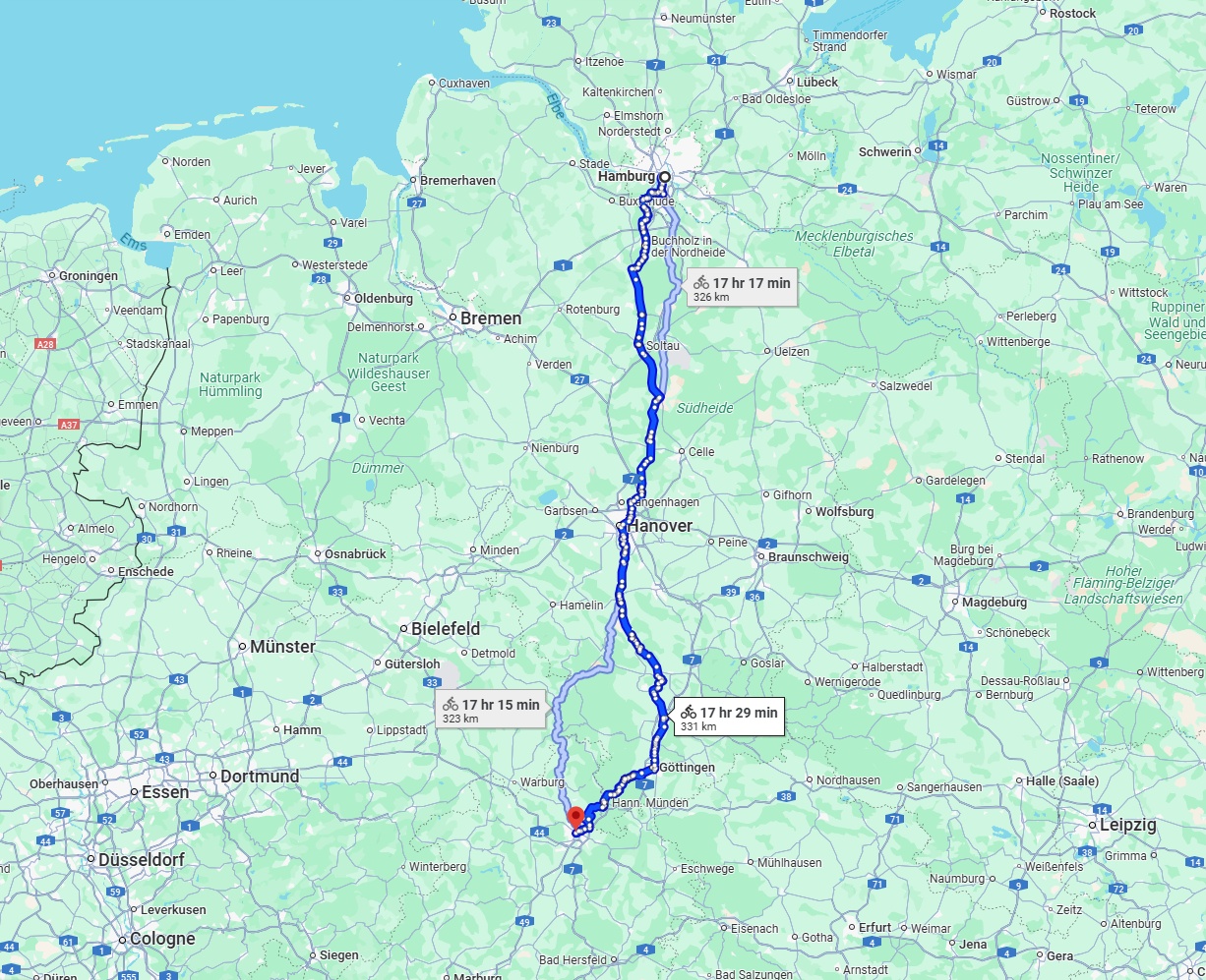 Anreise von Hamburg Zu Kassel Über 