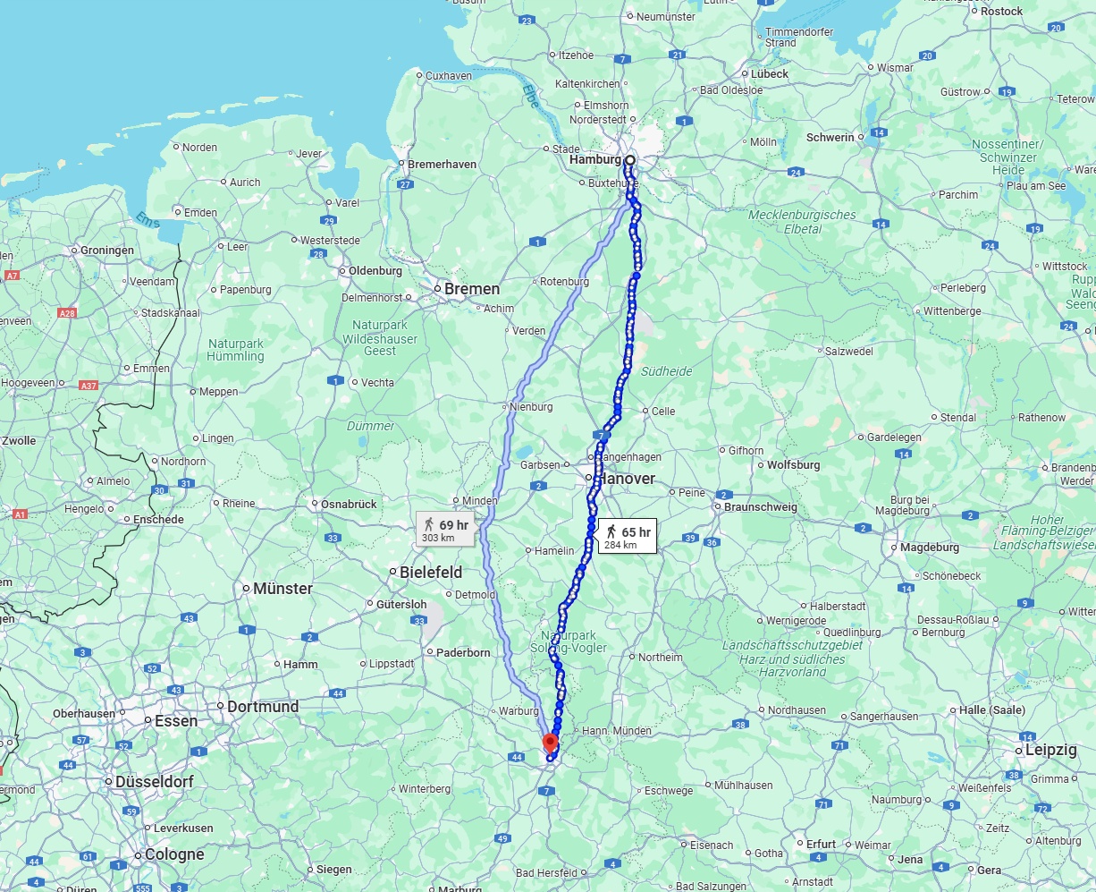 Anreise von Hamburg Zu Kassel Über 