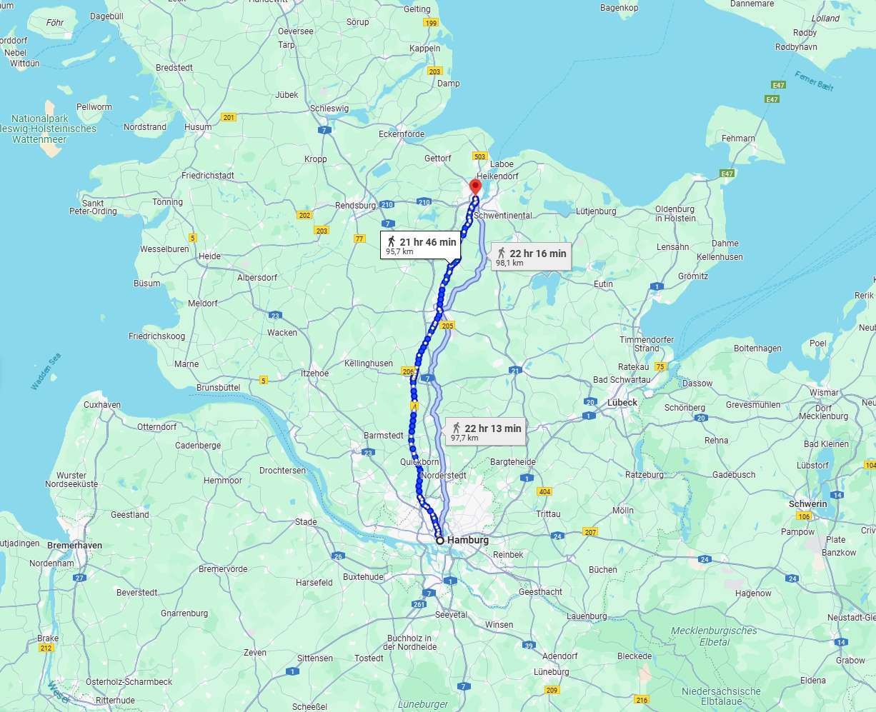 Anreise von Hamburg Zu Kiel Über 