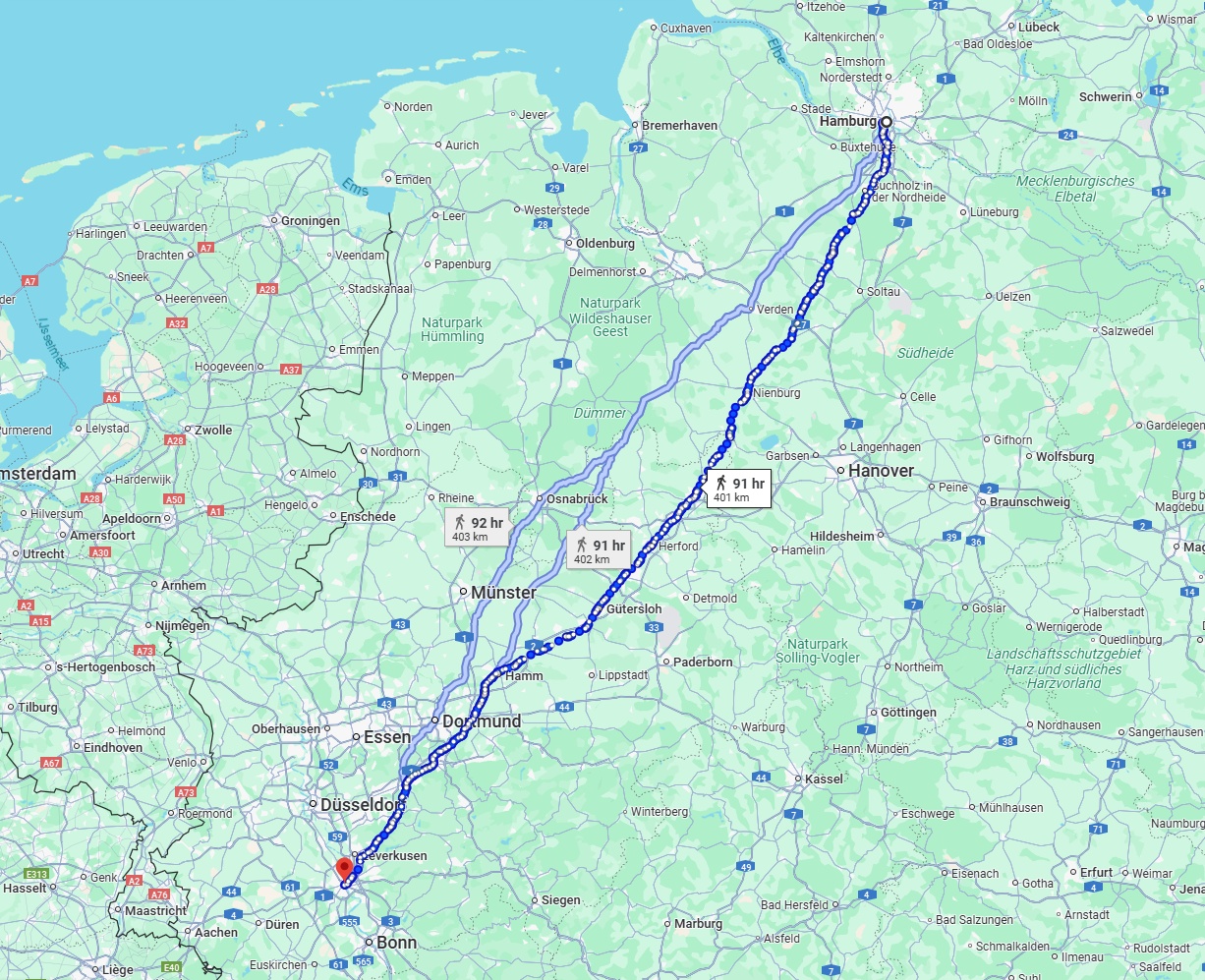 Anreise von Hamburg Zu Köln Über 