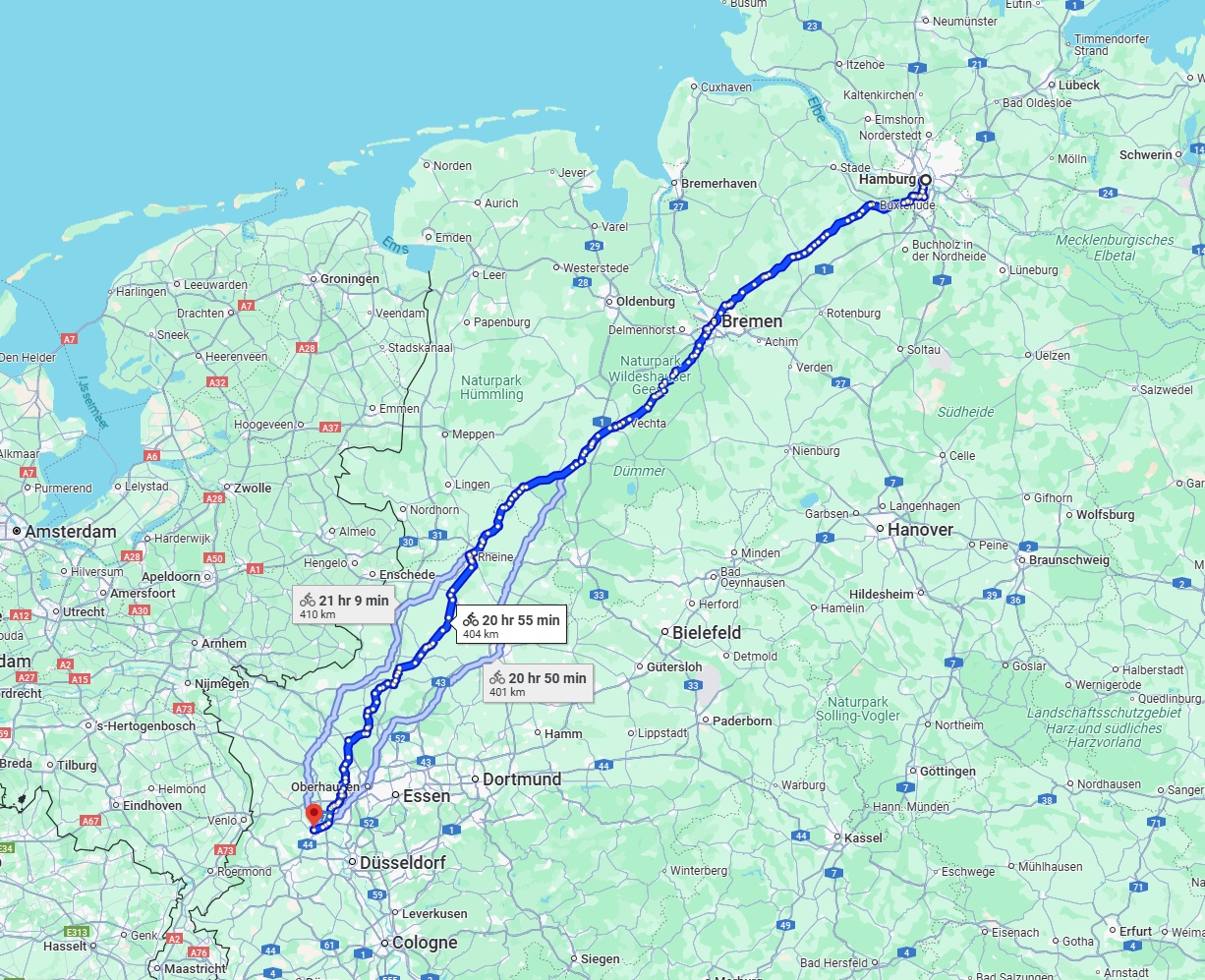 Anreise von Hamburg Zu Krefeld Über 