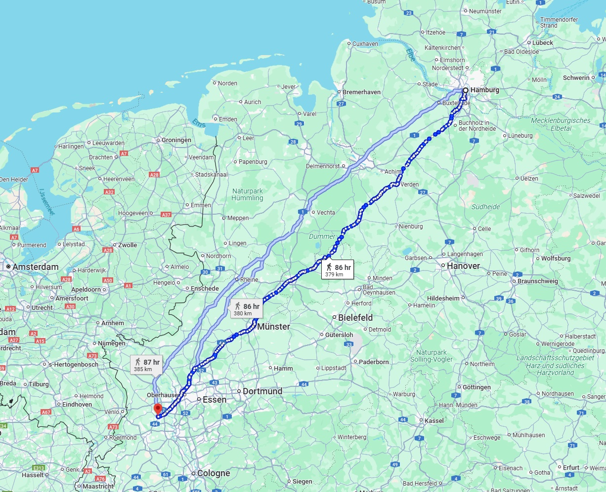 Anreise von Hamburg Zu Krefeld Über 
