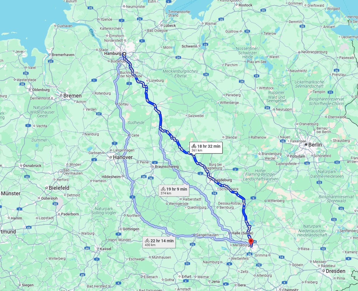 Anreise von Hamburg Zu Leipzig Über 