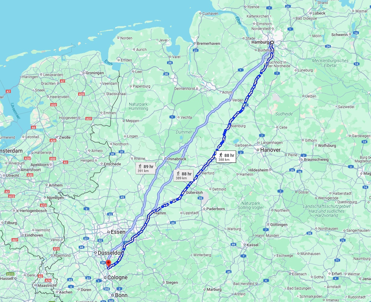 Anreise von Hamburg Zu Leverkusen Über 