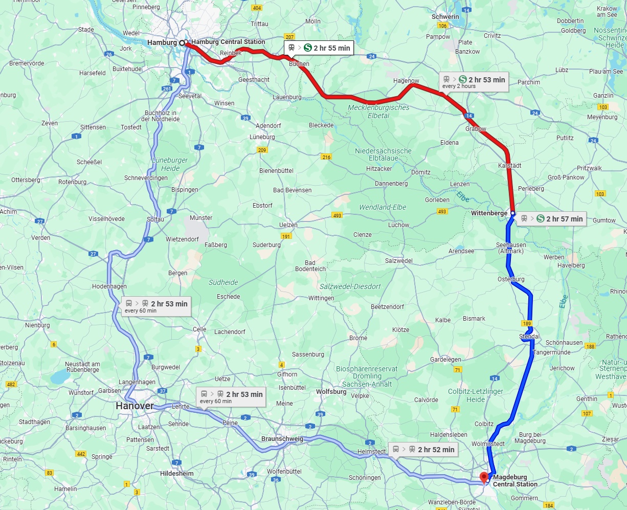 Anreise von Hamburg Zu Magdeburg Über 