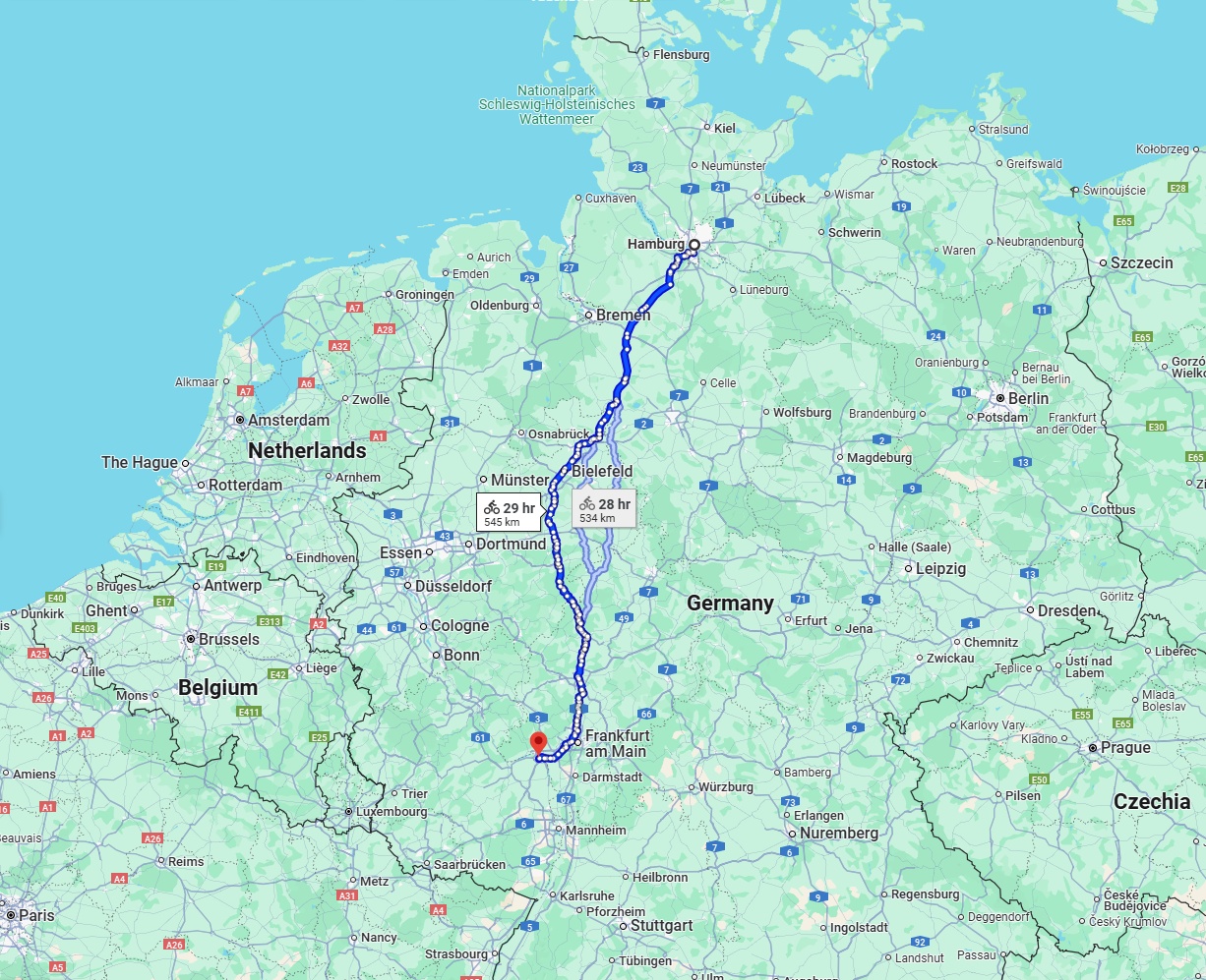 Anreise von Hamburg Zu Mainz Über 