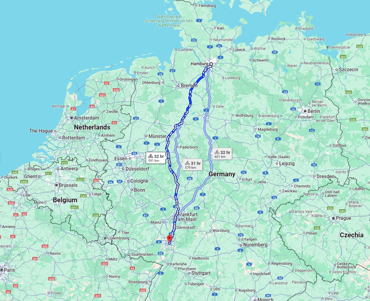Anreise von Hamburg Zu Mannheim Über 