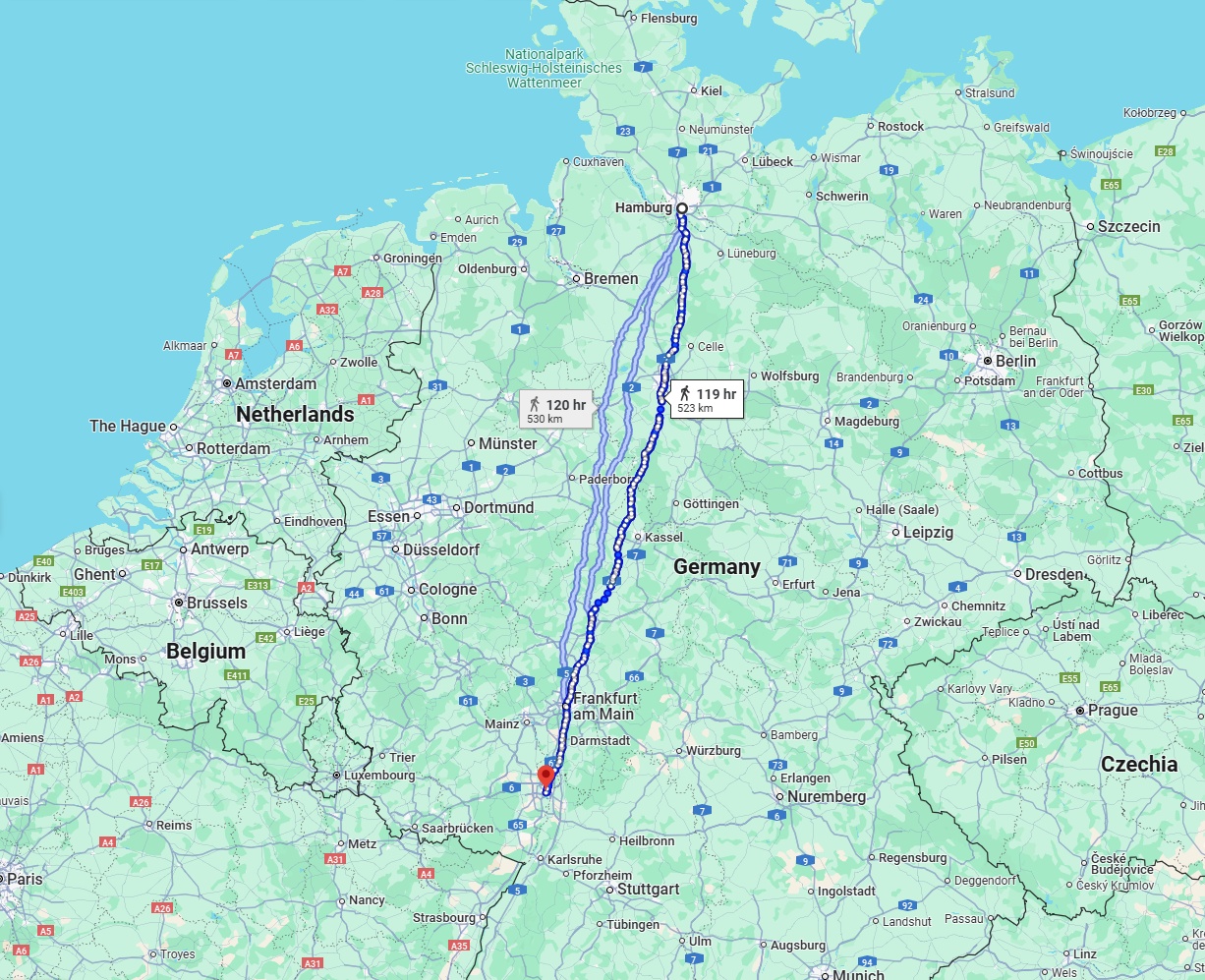 Anreise von Hamburg Zu Mannheim Über 