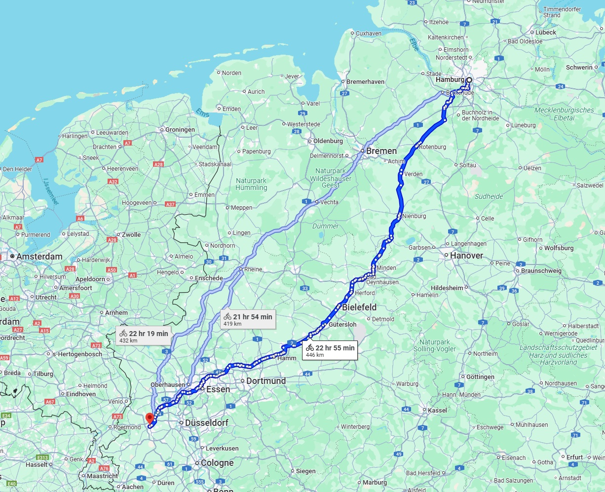 Anreise von Hamburg Zu Mönchengladbach Über 