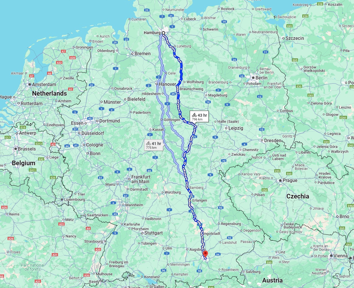 Anreise von Hamburg Zu München Über 