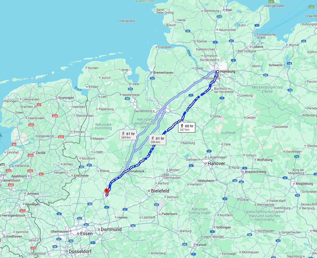 Anreise von Hamburg Zu Münster Über 