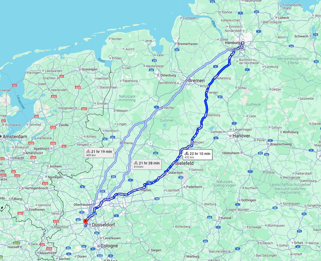Anreise von Hamburg Zu Neuss Über 