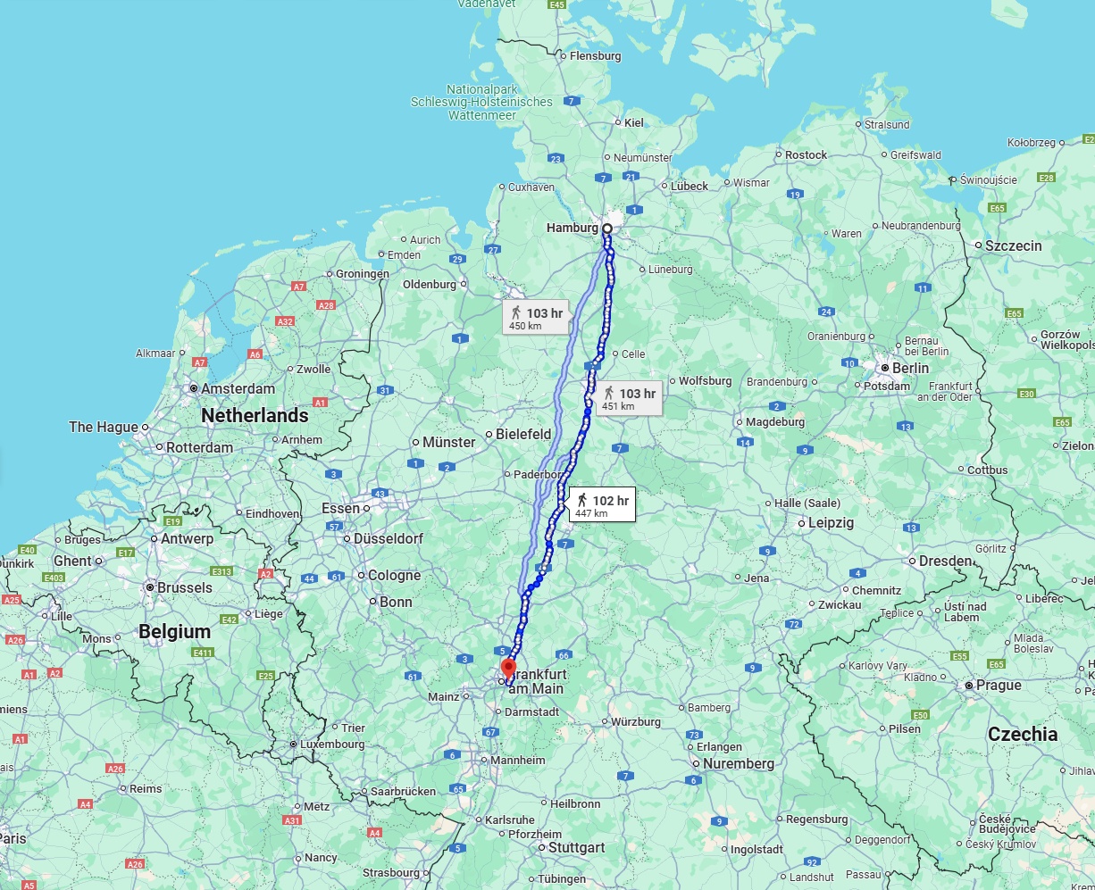 Anreise von Hamburg Zu Offenbach am Main Über 