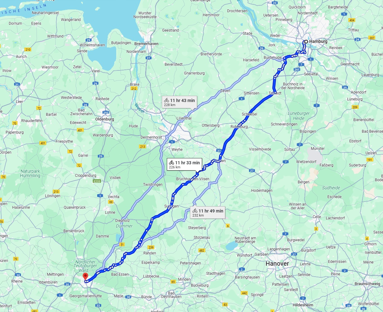 Anreise von Hamburg Zu Osnabrück Über 