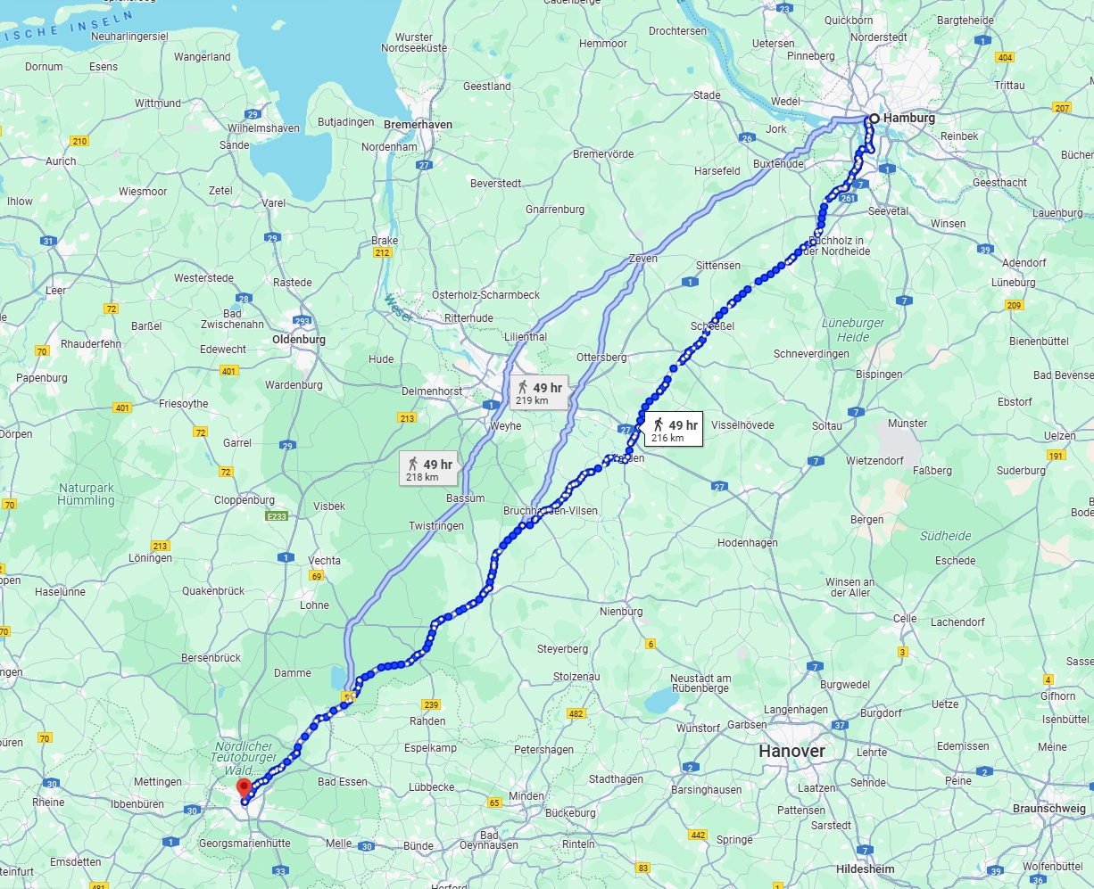 Anreise von Hamburg Zu Osnabrück Über 