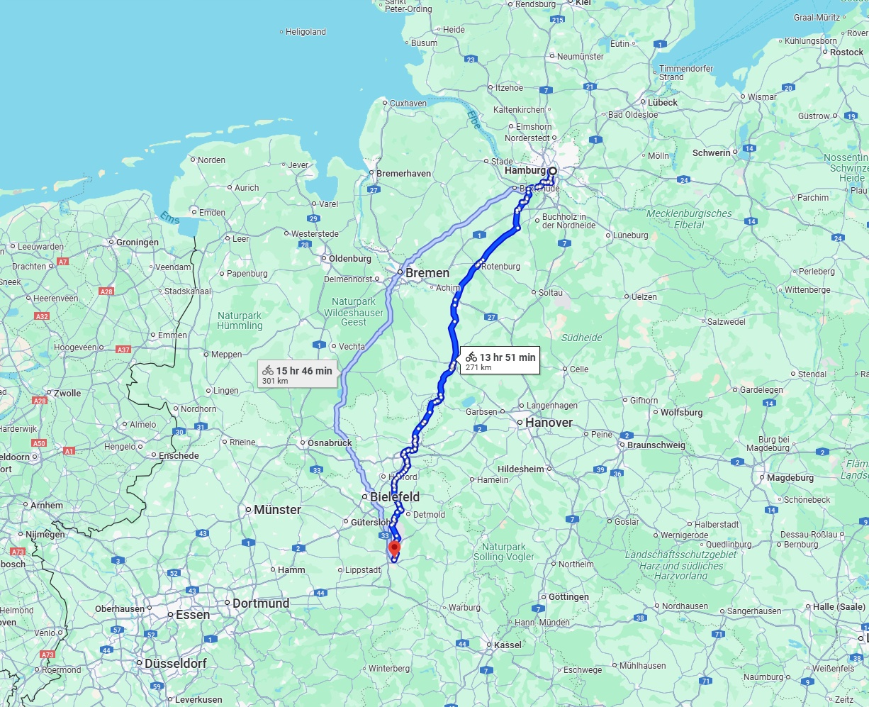 Anreise von Hamburg Zu Paderborn Über 