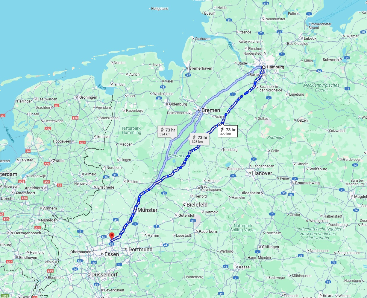 Anreise von Hamburg Zu Recklinghausen Über 
