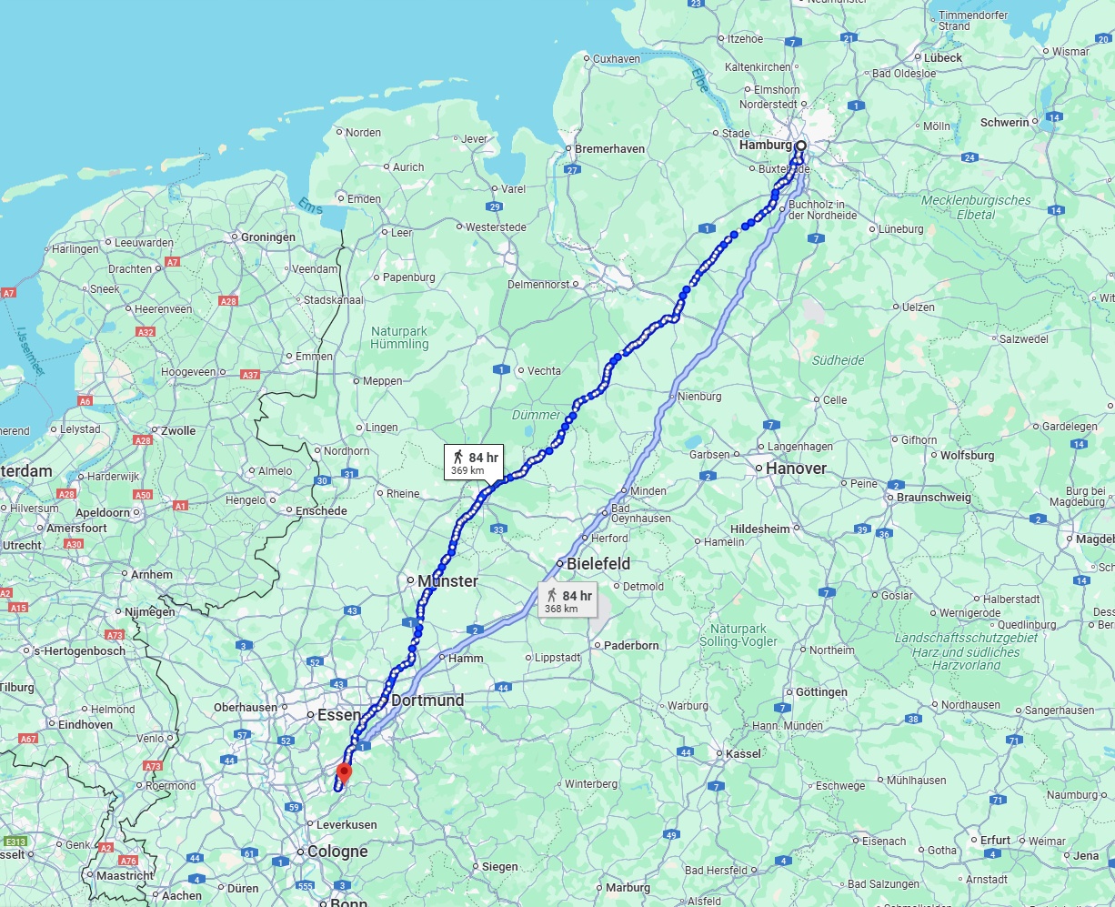 Anreise von Hamburg Zu Remscheid Über 