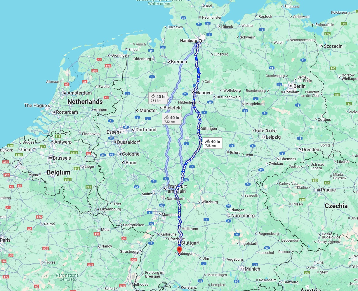 Anreise von Hamburg Zu Reutlingen Über 