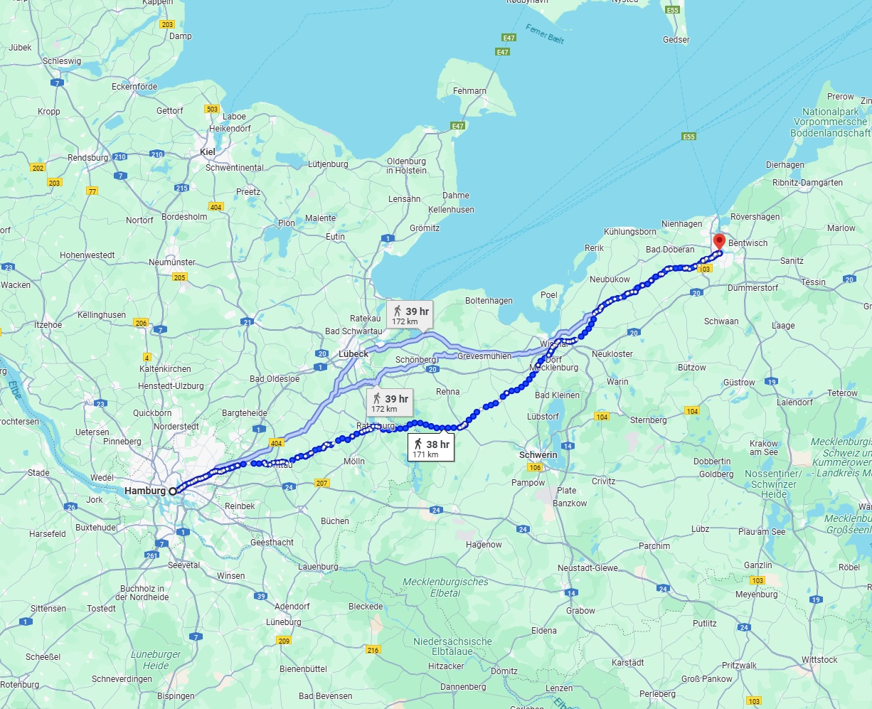Anreise von Hamburg Zu Rostock Über 