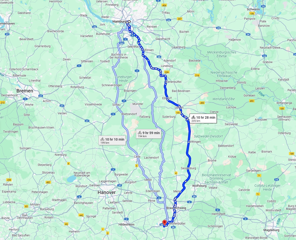 Anreise von Hamburg Zu Salzgitter Über 