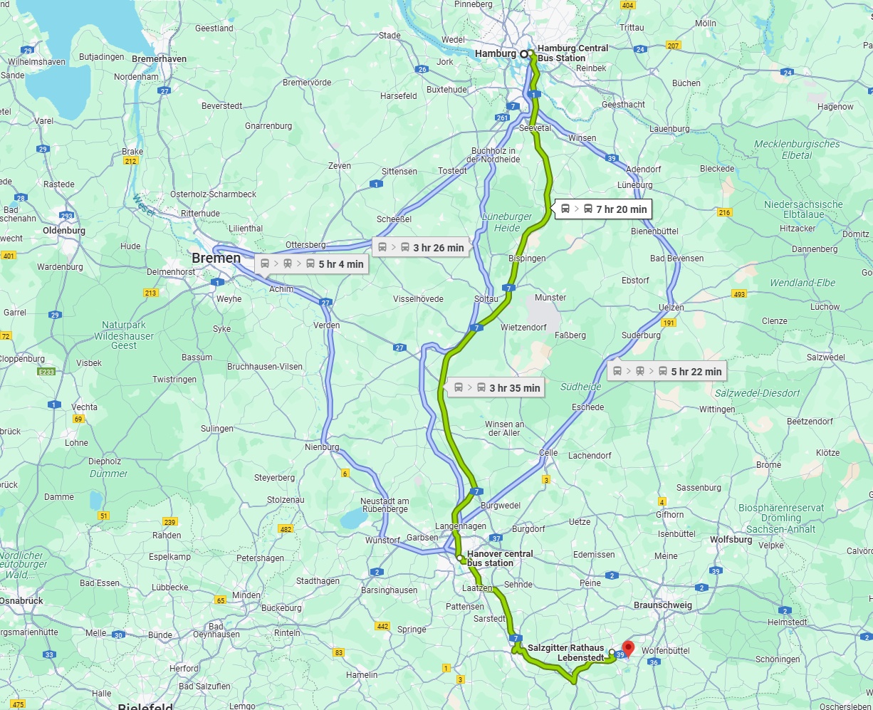 Anreise von Hamburg Zu Salzgitter Über 