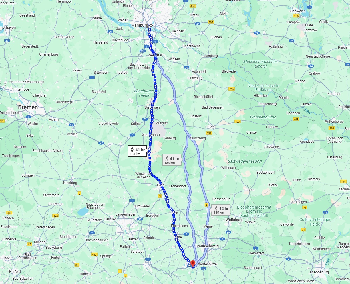 Anreise von Hamburg Zu Salzgitter Über 