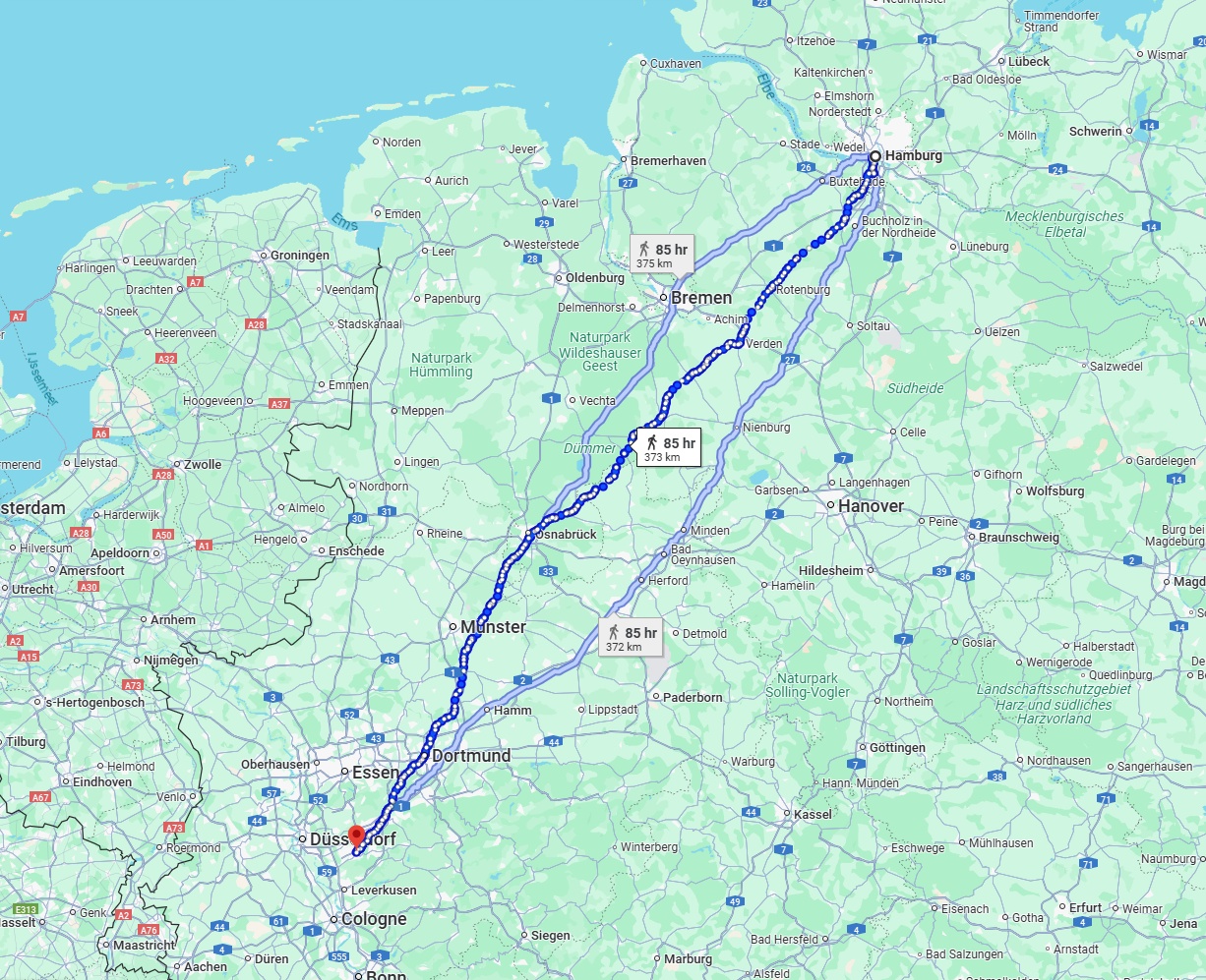 Anreise von Hamburg Zu Solingen Über 