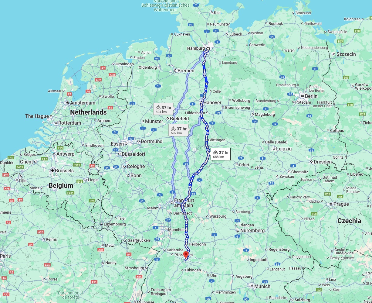 Anreise von Hamburg Zu Stuttgart Über 