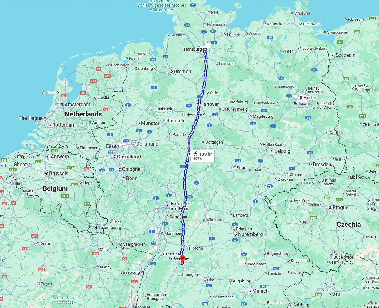 Anreise von Hamburg Zu Stuttgart Über 