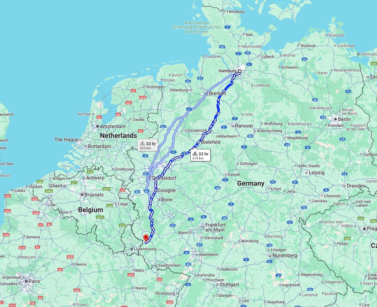 Anreise von Hamburg Zu Trier Über 