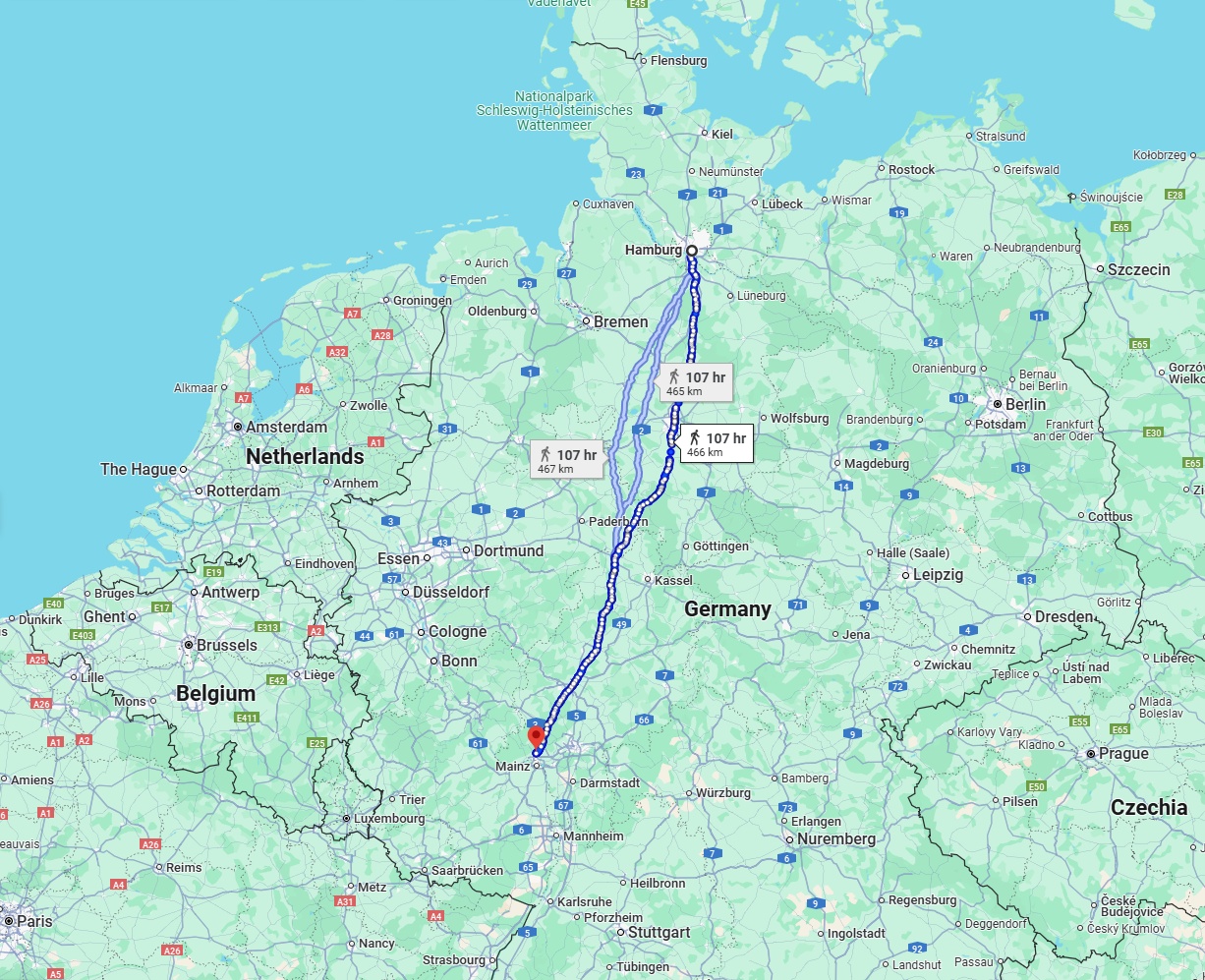 Anreise von Hamburg Zu Wiesbaden Über 