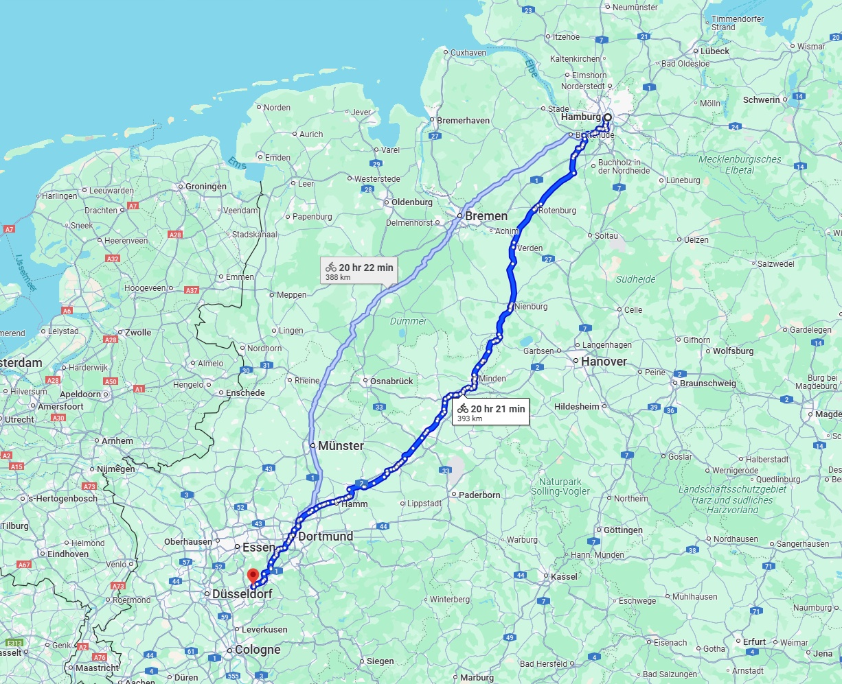 Anreise von Hamburg Zu Wuppertal Über 
