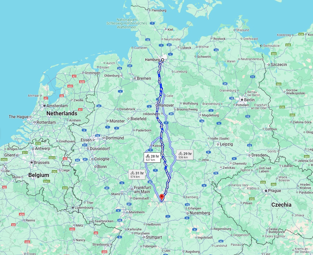 Anreise von Hamburg Zu Würzburg Über 