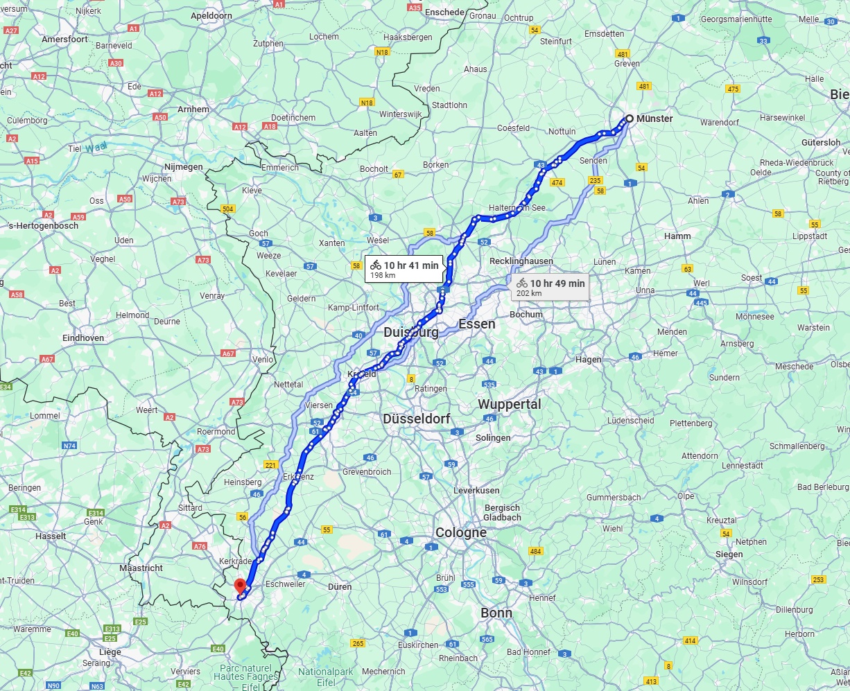 Anreise von Münster Zu Aachen Über 
