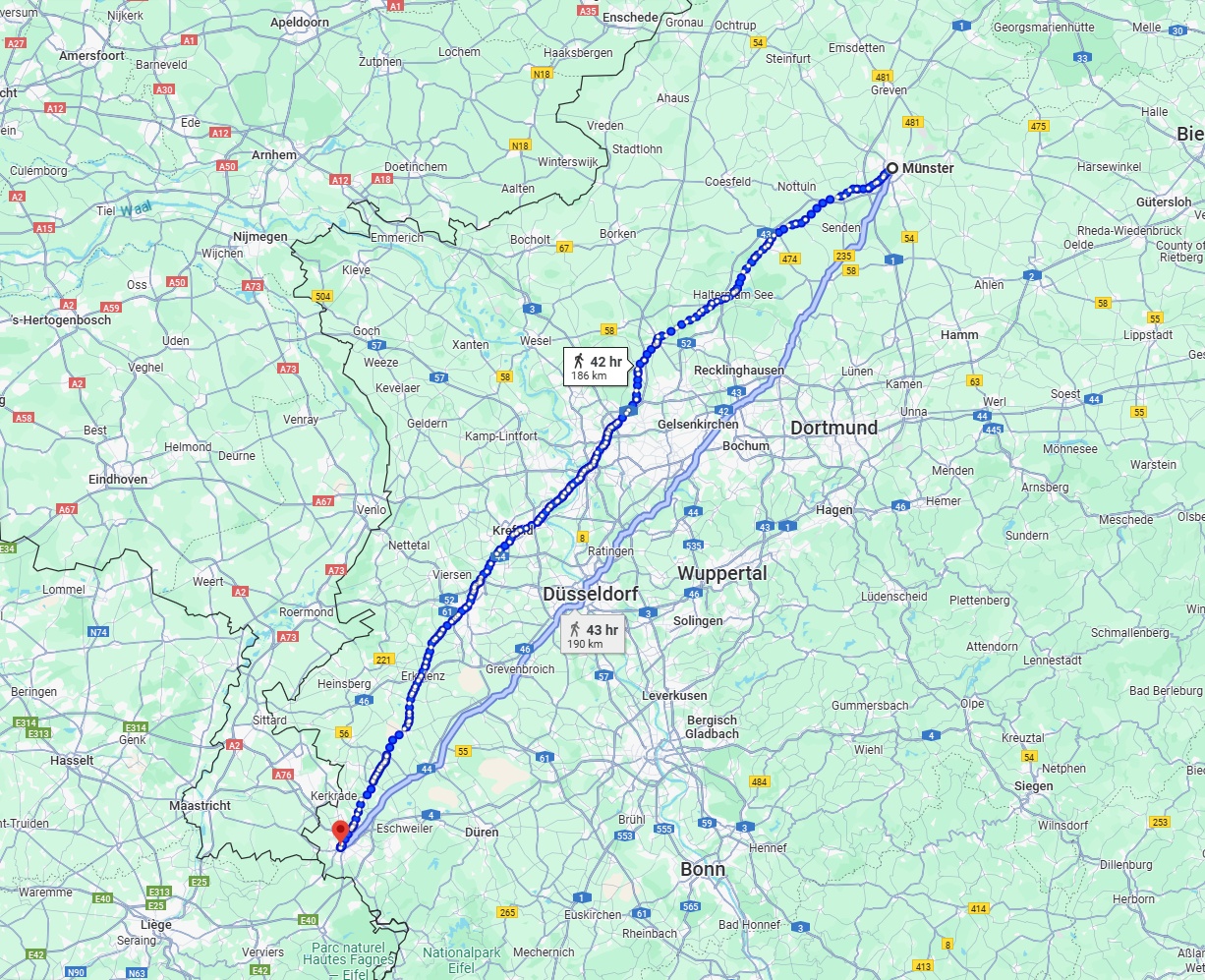 Anreise von Münster Zu Aachen Über 