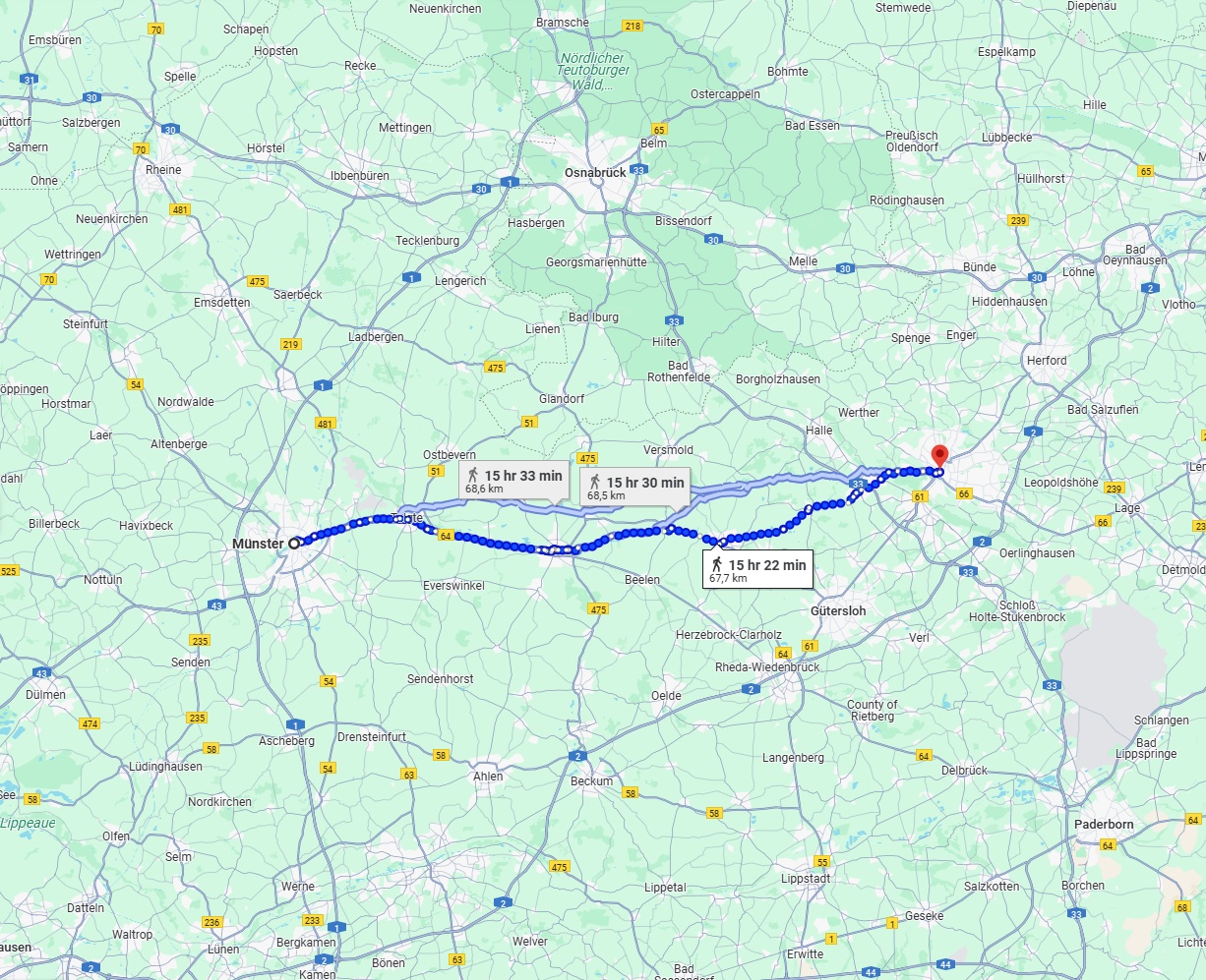 Anreise von Münster Zu Bielefeld Über 